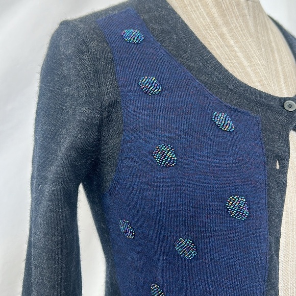 Marc by Marc Jacobs charcoal knit and beaded cardigan XS - Picture 2 of 4